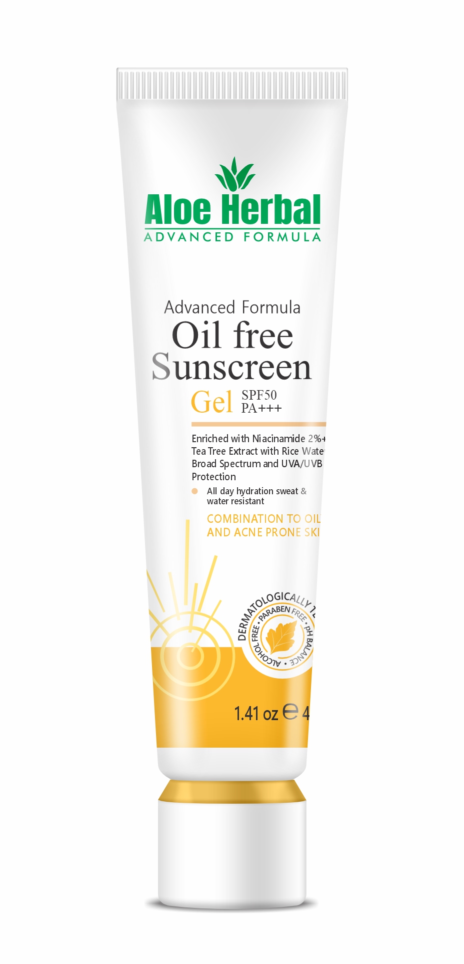 Aloe Herbal® Oil-Free Sunscreen Gel SPF 50 PA+++ – 100g