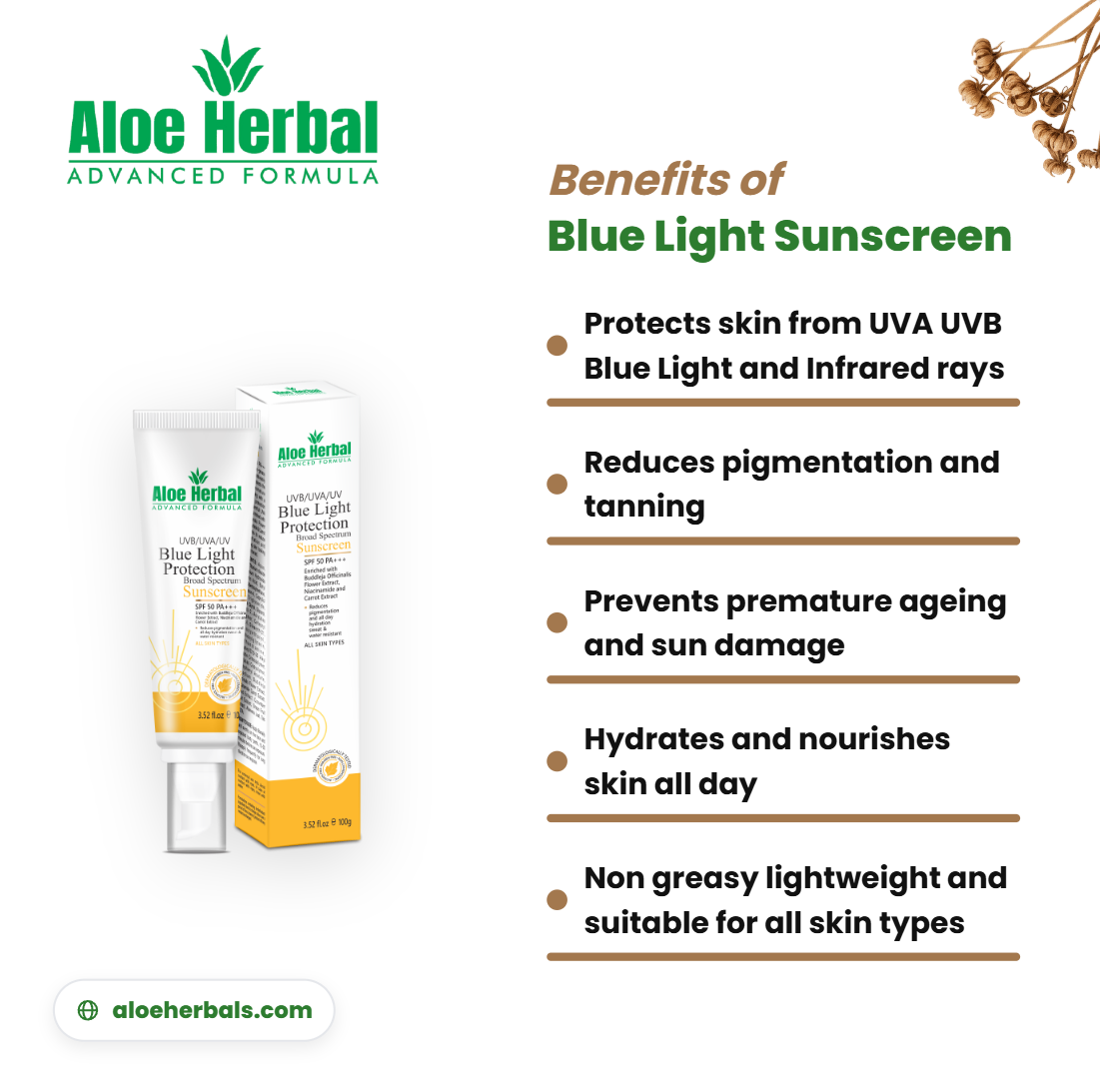 Blue Light Protection Sunscreen