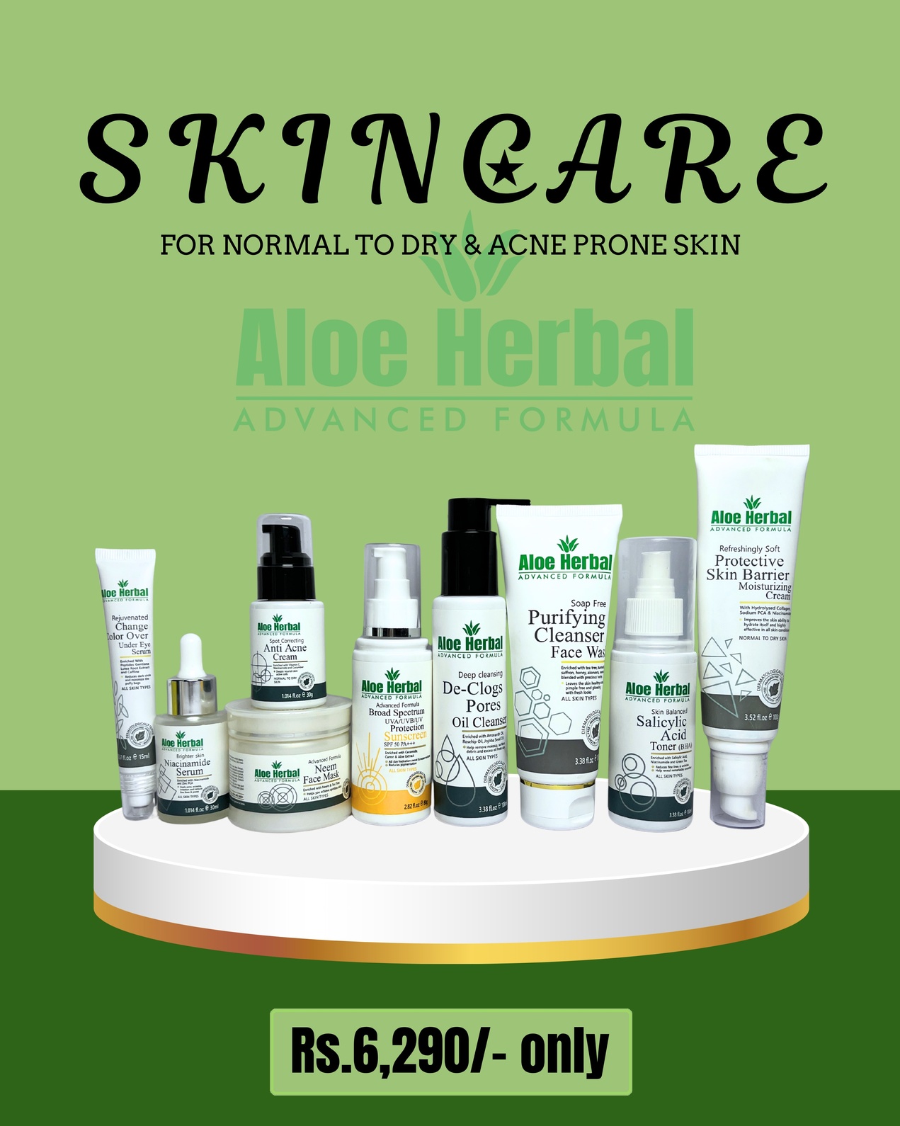Acne Prone Skin Care Set For Dry skin