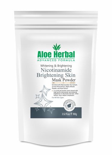Aloe Herbal® Nicotinamide Brightening Crystal-Gel Mask Powder – 100 g