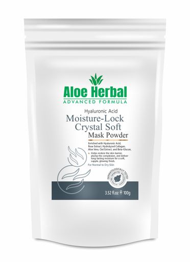 Aloe Herbal® Hyaluronic Acid Moisture-Lock Crystal Soft Mask Powder – 100g